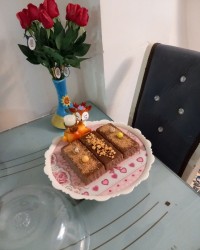 دسر شیر کاکائو ورق بزن دوست گلم