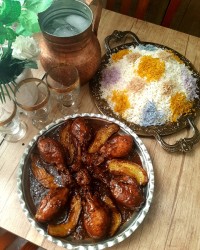 مرغ ترش (بدون روغن)