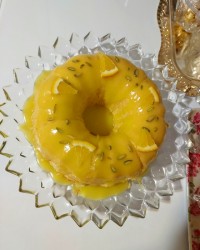 کیک پرتقال با سس پرتقال