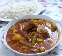 چلو خورشت بامیه