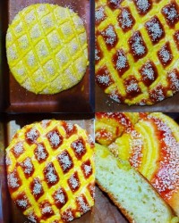 نان شیرمال با تزیین کرمفیل