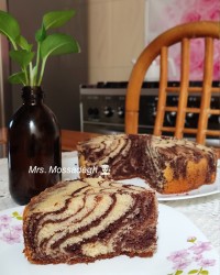 کیک زبرا با ارد گندم