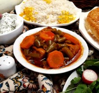 خورشت لوبیا سبز با مرغ