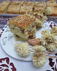 کیک اسلایسی سیب و دارچین تابه ای