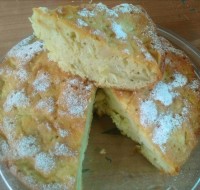 کیک خیس سیب و گلاب