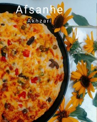 پیتزا مرغ وقارچ