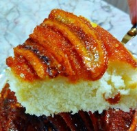 کیک برگردان موز و سیب