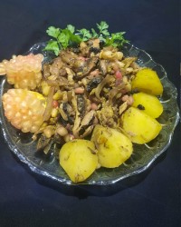 خوراک سیب زمینی و تن ماهی اناری