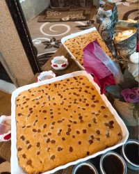 کیک کشمشی تخته ای