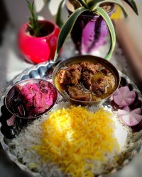 چلــو گوشت زعفــرانی♡