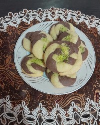 کوکی دورنگ خوشمزه