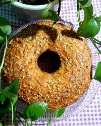 کیک سیب وگردو برای عصرانه