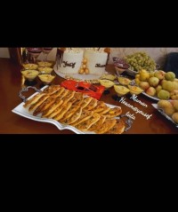 مینی پیتزا به شکل آدم برفی