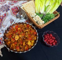 حمیسه بادمجان وقارچ