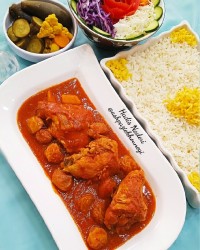 خورشت مرغ و آلو