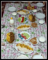 سفره شام بماند یادگار....