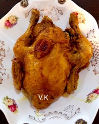 مرغ شکم پر کاراملی