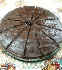 کیک قهوه و موز بارویه شکلاتی