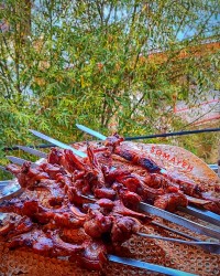 کباب چنجه بره مزه دار شده