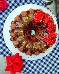 کیک شکلاتی پنبه ای