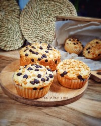 کاپ کیک نارگیل بادام زمینی