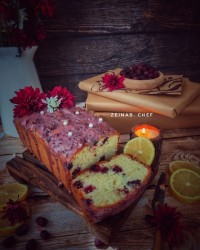 کیک تمشک و لیمو