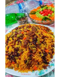 رشته پلوی مخصوص ورق بزن