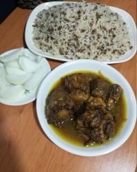 عدس پلو با گوشت