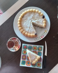 کیک وانیل و پرتقالی