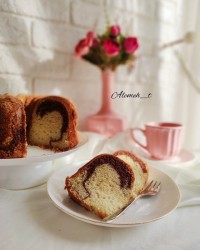 کیک دو رنگ شکلاتی ..