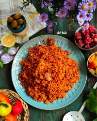 پلو بندری با تن ماهی