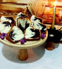 کیک شکلاتی دو رنگ