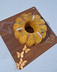 کیک هل وگلاب وزعفرون