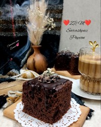 کیک شکلاتی پنبه ای