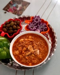 عدسی با بلغور گندم