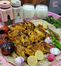 بال مرغ کبابی (تابه ای)