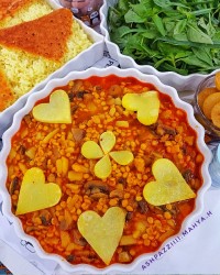 قیمه با قارچ (با دستور اعظم بانو جانم)