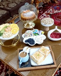 میز عصرونه پاییزی