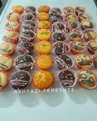 کاپ کیک شکلاتی مغزدار