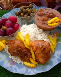 خورش آلو زرشک با مرغ ورق بزن دوست گلم
