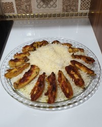 پلو مرغ ساده