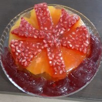 ژله انار و پرتقال