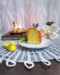 کیک گلاب زعفرون