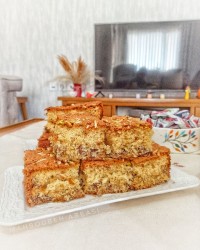 کیک اسلایسی سیب و دارچین