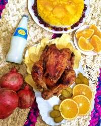 مرغ پرتقالی بریان