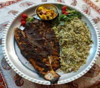 شوید باقالی پلو با ماهی