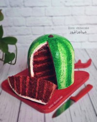 کیک هندونه کیک یلدا