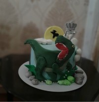 کیک تولد پسرم ? فوندانت دایناسوری