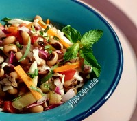 سالاد ذرت و لوبیا چشم بلبلی