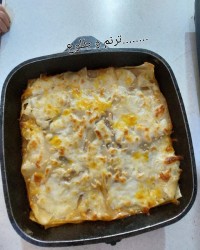 لازانیا مرغ و سبزیجات